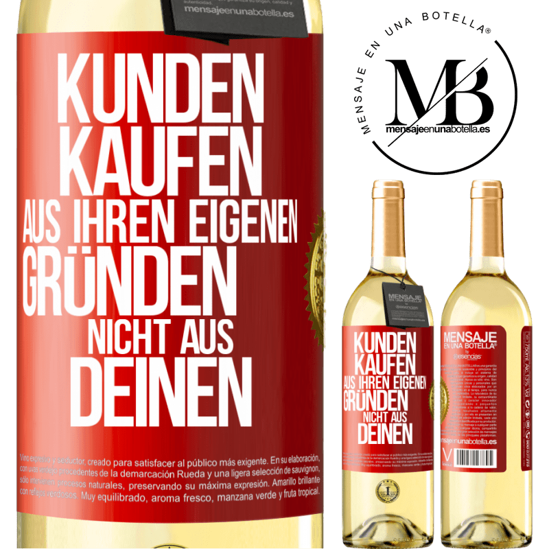 29,95 € Kostenloser Versand | Weißwein WHITE Ausgabe Kunden kaufen aus ihren eigenen Gründen, nicht aus Deinen Rote Markierung. Anpassbares Etikett Junger Wein Ernte 2023 Verdejo