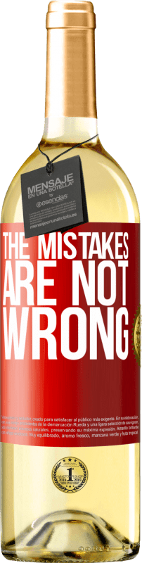 29,95 € Free Shipping | White Wine WHITE Edition The mistakes are not wrong Red Label. Customizable label Young wine Harvest 2022 Verdejo