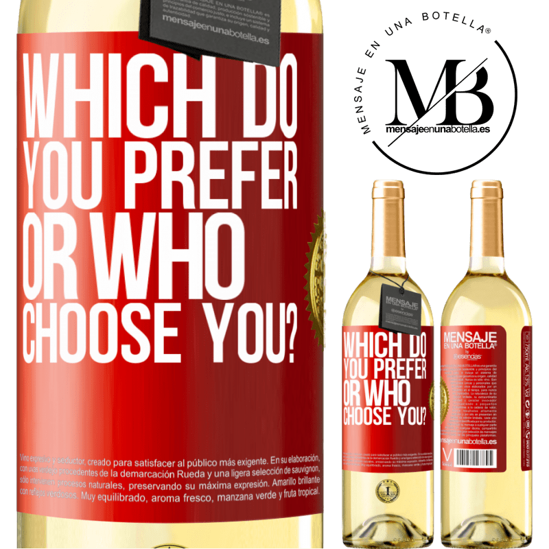 29,95 € Free Shipping | White Wine WHITE Edition which do you prefer, or who choose you? Red Label. Customizable label Young wine Harvest 2023 Verdejo