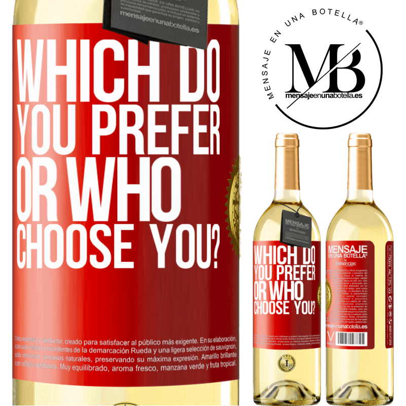 29,95 € Free Shipping | White Wine WHITE Edition which do you prefer, or who choose you? Red Label. Customizable label Young wine Harvest 2025 Verdejo
