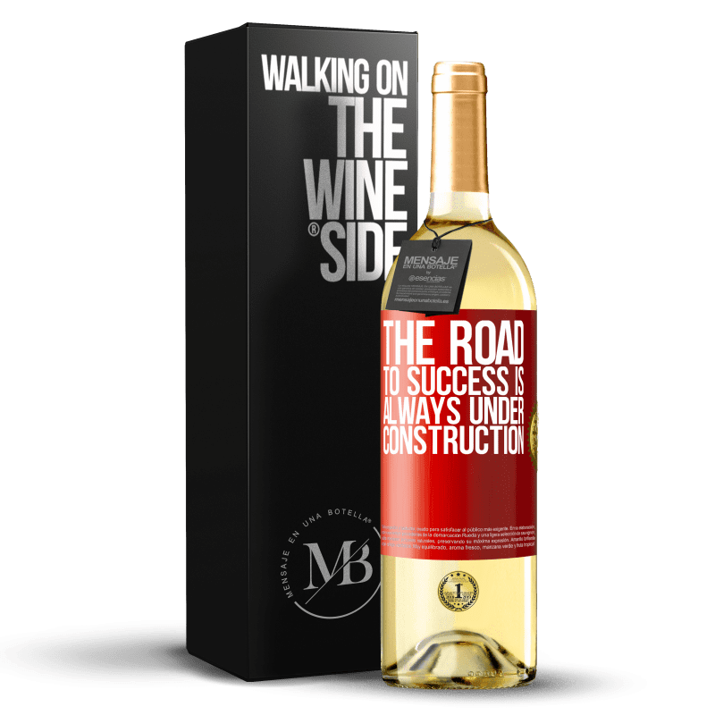 29,95 € Free Shipping | White Wine WHITE Edition The road to success is always under construction Red Label. Customizable label Young wine Harvest 2023 Verdejo