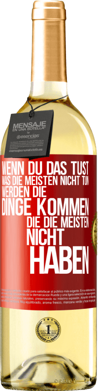 «Wenn du das tust, was die meisten nicht tun, werden die Dinge kommen, die die meisten nicht haben» WHITE Ausgabe