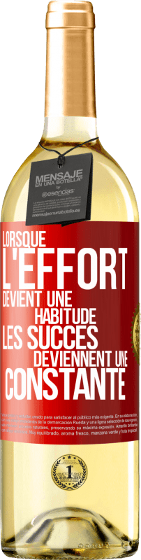 29,95 € | Vin blanc Édition WHITE Lorsque l'effort devient une habitude, les succès deviennent une constante Étiquette Rouge. Étiquette personnalisable Vin jeune Récolte 2024 Verdejo