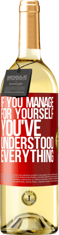 29,95 € 免费送货 | 白葡萄酒 WHITE版 如果您自己进行管理，那么您已经了解了一切 红色标签. 可自定义的标签 青年酒 收成 2025 Verdejo