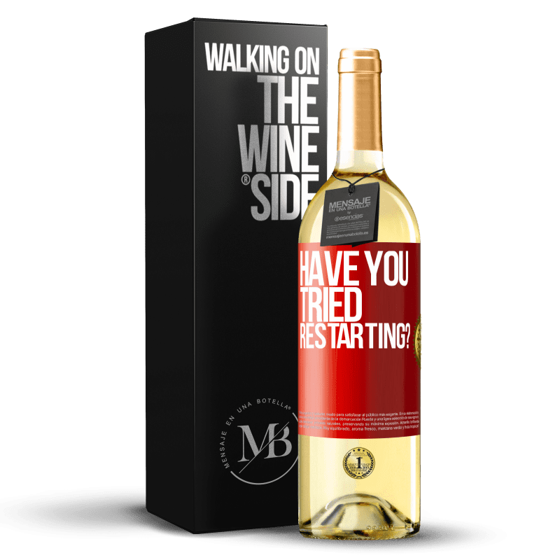 29,95 € Free Shipping | White Wine WHITE Edition have you tried restarting? Red Label. Customizable label Young wine Harvest 2023 Verdejo