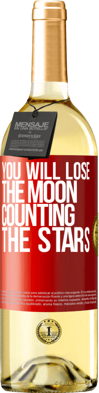 29,95 € | Белое вино Издание WHITE Вы потеряете луну, считая звезды Красная метка. Настраиваемая этикетка Молодое вино Урожай 2023 Verdejo