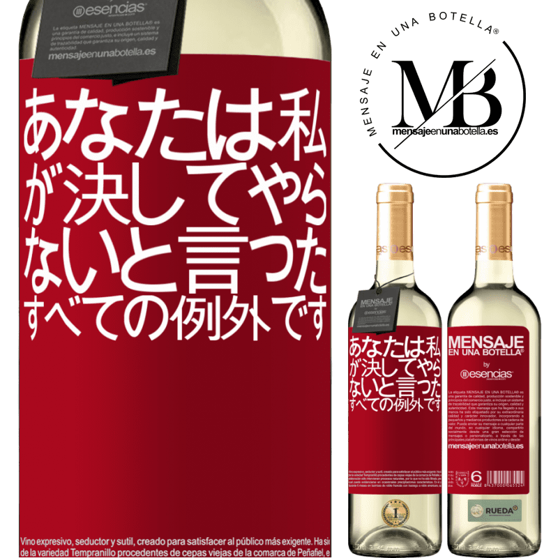 «あなたは私が決してやらないと言ったすべての例外です» WHITEエディション