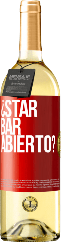 29,95 € | Белое вино Издание WHITE ¿STAR BAR abierto? Красная метка. Настраиваемая этикетка Молодое вино Урожай 2025 Verdejo