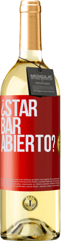 29,95 € | Vino Blanco Edición WHITE ¿STAR BAR abierto? Etiqueta Roja. Etiqueta personalizable Vino joven Cosecha 2024 Verdejo