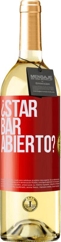 29,95 € | Vino Blanco Edición WHITE ¿STAR BAR abierto? Etiqueta Roja. Etiqueta personalizable Vino joven Cosecha 2025 Verdejo