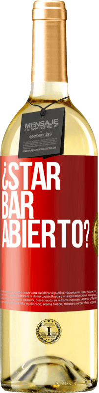 29,95 € | Vino bianco Edizione WHITE ¿STAR BAR abierto? Etichetta Rossa. Etichetta personalizzabile Vino giovane Raccogliere 2024 Verdejo