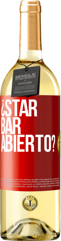 29,95 € | Vino bianco Edizione WHITE ¿STAR BAR abierto? Etichetta Rossa. Etichetta personalizzabile Vino giovane Raccogliere 2025 Verdejo