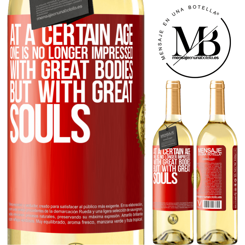 24,95 € Free Shipping | White Wine WHITE Edition At a certain age one is no longer impressed with great bodies, but with great souls Red Label. Customizable label Young wine Harvest 2021 Verdejo