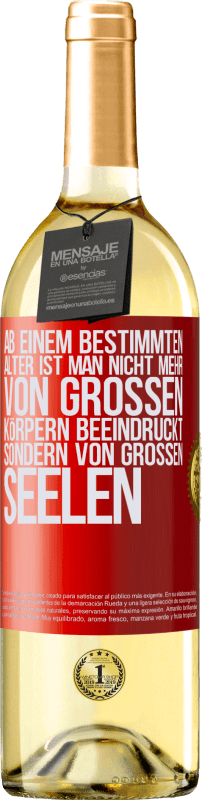 29,95 € | Weißwein WHITE Ausgabe Ab einem bestimmten Alter ist man nicht mehr von großen Körpern beeindruckt, sondern von großen Seelen Rote Markierung. Anpassbares Etikett Junger Wein Ernte 2024 Verdejo