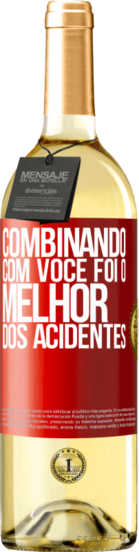 29,95 € | Vinho branco Edição WHITE Combinando com você foi o melhor dos acidentes Etiqueta Vermelha. Etiqueta personalizável Vinho jovem Colheita 2024 Verdejo