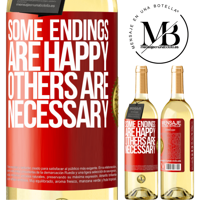 29,95 € Free Shipping | White Wine WHITE Edition Some endings are happy. Others are necessary Red Label. Customizable label Young wine Harvest 2024 Verdejo