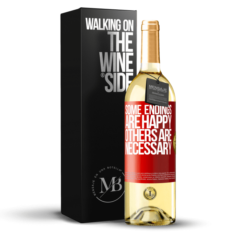 29,95 € Free Shipping | White Wine WHITE Edition Some endings are happy. Others are necessary Red Label. Customizable label Young wine Harvest 2022 Verdejo