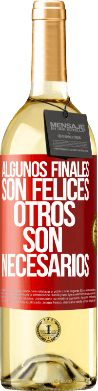 29,95 € | Vino Blanco Edición WHITE Algunos finales son felices. Otros son necesarios Etiqueta Roja. Etiqueta personalizable Vino joven Cosecha 2025 Verdejo
