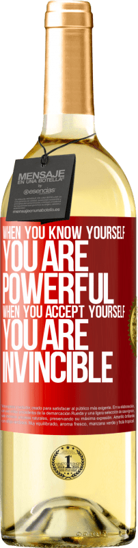 29,95 € | White Wine WHITE Edition When you know yourself, you are powerful. When you accept yourself, you are invincible Red Label. Customizable label Young wine Harvest 2024 Verdejo