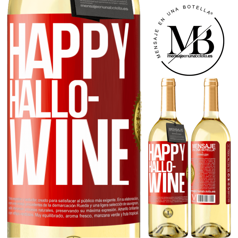 29,95 € Free Shipping | White Wine WHITE Edition Happy Hallo-Wine Red Label. Customizable label Young wine Harvest 2024 Verdejo