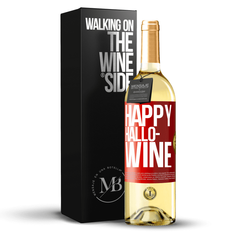 29,95 € Spedizione Gratuita | Vino bianco Edizione WHITE Happy Hallo-Wine Etichetta Rossa. Etichetta personalizzabile Vino giovane Raccogliere 2023 Verdejo