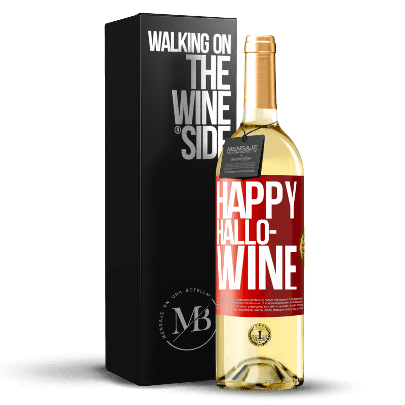 29,95 € Spedizione Gratuita | Vino bianco Edizione WHITE Happy Hallo-Wine Etichetta Rossa. Etichetta personalizzabile Vino giovane Raccogliere 2024 Verdejo