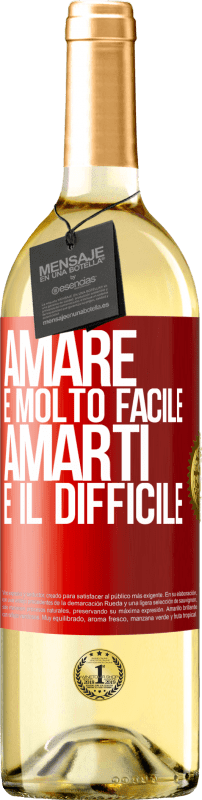 29,95 € Spedizione Gratuita | Vino bianco Edizione WHITE Amare è molto facile, amarti è il difficile Etichetta Rossa. Etichetta personalizzabile Vino giovane Raccogliere 2025 Verdejo