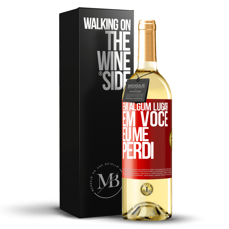 29,95 € Envio grátis | Vinho branco Edição WHITE Em algum lugar em você eu me perdi Etiqueta Vermelha. Etiqueta personalizável Vinho jovem Colheita 2024 Verdejo