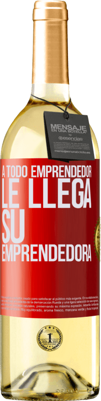 29,95 € | Vino Blanco Edición WHITE A todo emprendedor le llega su emprendedora Etiqueta Roja. Etiqueta personalizable Vino joven Cosecha 2024 Verdejo