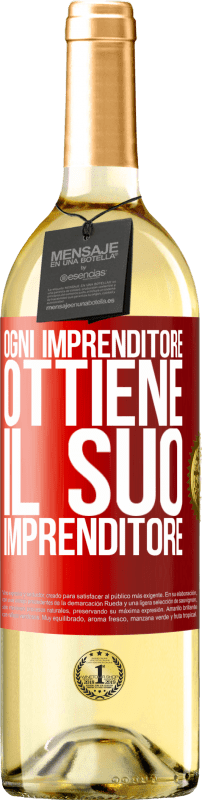 29,95 € | Vino bianco Edizione WHITE Ogni imprenditore ottiene il suo imprenditore Etichetta Rossa. Etichetta personalizzabile Vino giovane Raccogliere 2024 Verdejo