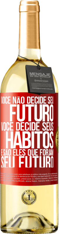 «Você não decide seu futuro. Você decide seus hábitos, e são eles que forjam seu futuro» Edição WHITE