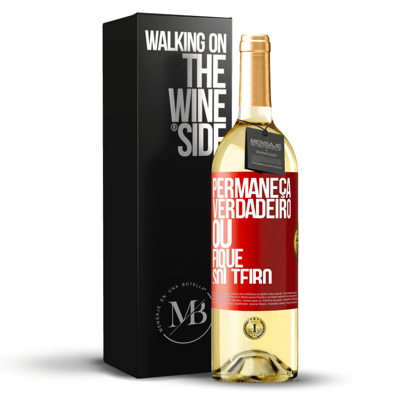 29,95 € Envio grátis | Vinho branco Edição WHITE Permaneça verdadeiro ou fique solteiro Etiqueta Vermelha. Etiqueta personalizável Vinho jovem Colheita 2025 Verdejo
