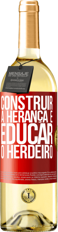 29,95 € | Vinho branco Edição WHITE Construir a herança e educar o herdeiro Etiqueta Vermelha. Etiqueta personalizável Vinho jovem Colheita 2024 Verdejo