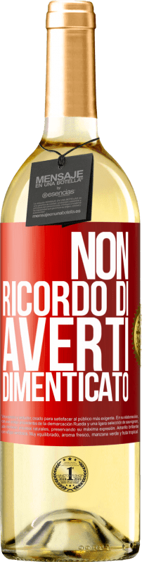 29,95 € | Vino bianco Edizione WHITE Non ricordo di averti dimenticato Etichetta Rossa. Etichetta personalizzabile Vino giovane Raccogliere 2024 Verdejo