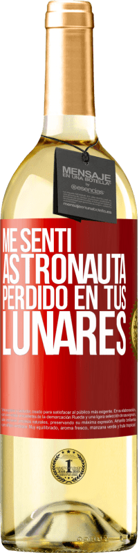 29,95 € | Vino Blanco Edición WHITE Me sentí astronauta, perdido en tus lunares Etiqueta Roja. Etiqueta personalizable Vino joven Cosecha 2024 Verdejo