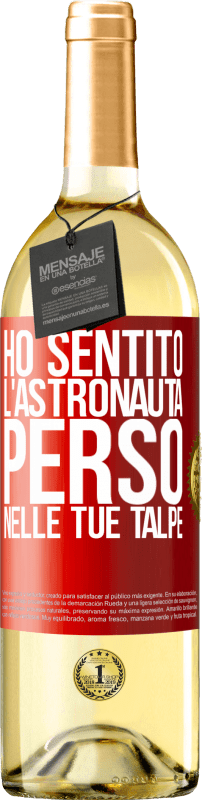 29,95 € | Vino bianco Edizione WHITE Ho sentito l'astronauta, perso nelle tue talpe Etichetta Rossa. Etichetta personalizzabile Vino giovane Raccogliere 2024 Verdejo