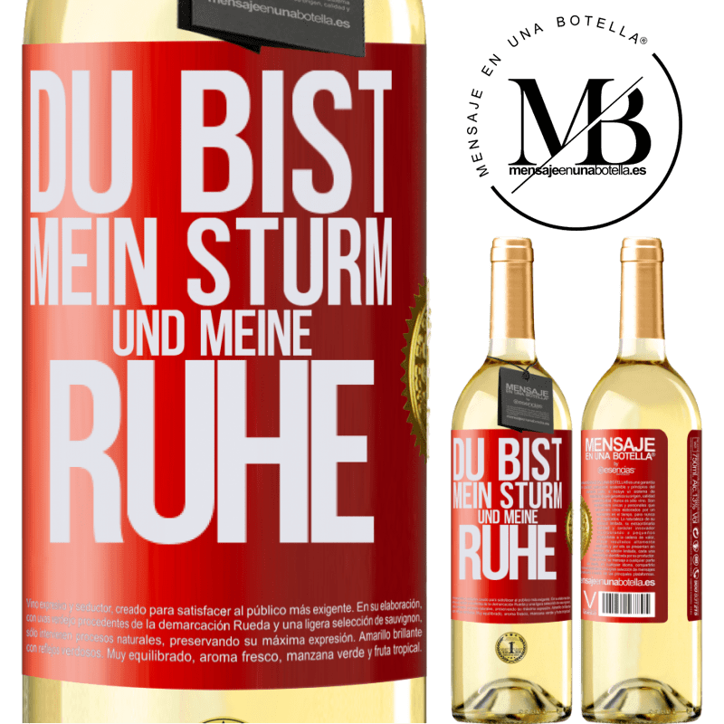 29,95 € Kostenloser Versand | Weißwein WHITE Ausgabe Du bist mein Sturm und meine Ruhe Rote Markierung. Anpassbares Etikett Junger Wein Ernte 2023 Verdejo