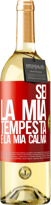 29,95 € Spedizione Gratuita | Vino bianco Edizione WHITE Sei la mia tempesta e la mia calma Etichetta Rossa. Etichetta personalizzabile Vino giovane Raccogliere 2023 Verdejo