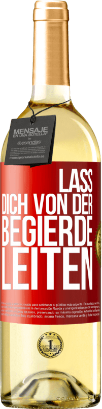 29,95 € | Weißwein WHITE Ausgabe Lass dich von der Begierde leiten Rote Markierung. Anpassbares Etikett Junger Wein Ernte 2024 Verdejo