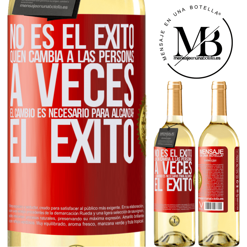 29,95 € Envoi gratuit | Vin blanc Édition WHITE Ce n'est pas le succès qui change les gens. Parfois, le changement est nécessaire pour réussir Étiquette Rouge. Étiquette personnalisable Vin jeune Récolte 2022 Verdejo