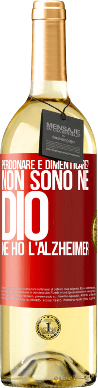 29,95 € | Vino bianco Edizione WHITE perdonare e dimenticare? Non sono né Dio né ho l'Alzheimer Etichetta Rossa. Etichetta personalizzabile Vino giovane Raccogliere 2024 Verdejo