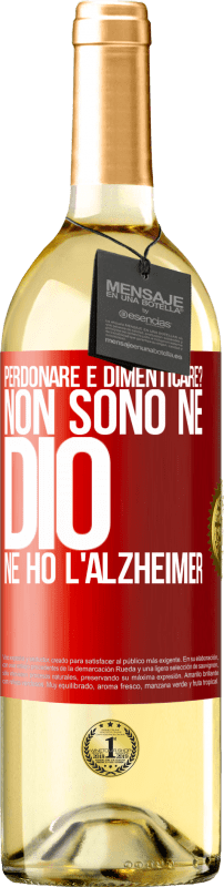29,95 € | Vino bianco Edizione WHITE perdonare e dimenticare? Non sono né Dio né ho l'Alzheimer Etichetta Rossa. Etichetta personalizzabile Vino giovane Raccogliere 2025 Verdejo