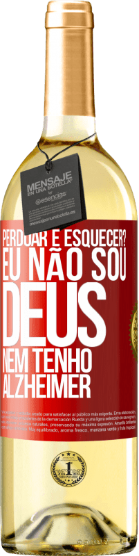 29,95 € | Vinho branco Edição WHITE perdoar e esquecer? Eu não sou Deus, nem tenho Alzheimer Etiqueta Vermelha. Etiqueta personalizável Vinho jovem Colheita 2024 Verdejo