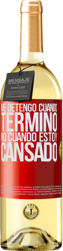 «Me detengo cuando termino, no cuando estoy cansado» Edición WHITE