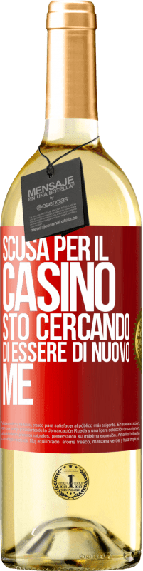 29,95 € | Vino bianco Edizione WHITE Scusa per il casino, sto cercando di essere di nuovo me Etichetta Rossa. Etichetta personalizzabile Vino giovane Raccogliere 2025 Verdejo