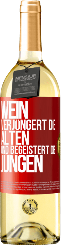 29,95 € | Weißwein WHITE Ausgabe Wein verjüngert die Alten und begeistert die Jungen Rote Markierung. Anpassbares Etikett Junger Wein Ernte 2023 Verdejo