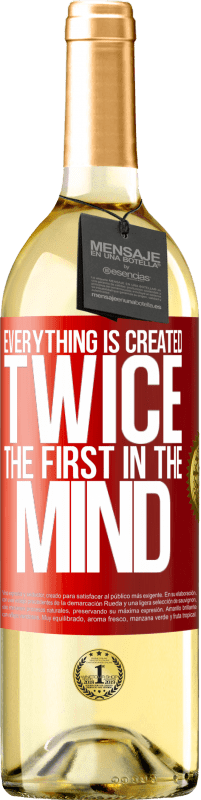 29,95 € | Белое вино Издание WHITE Все создано дважды. Первое в уме Красная метка. Настраиваемая этикетка Молодое вино Урожай 2023 Verdejo