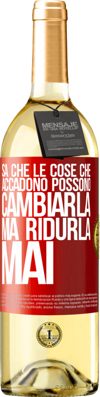 29,95 € | Vino bianco Edizione WHITE Sa che le cose che accadono possono cambiarla, ma ridurla, mai Etichetta Rossa. Etichetta personalizzabile Vino giovane Raccogliere 2024 Verdejo