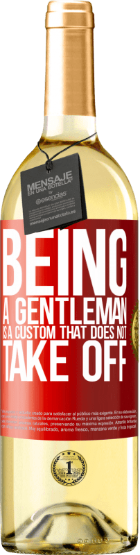 «Being a gentleman is a custom that does not take off» WHITE Edition