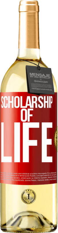 29,95 € Free Shipping | White Wine WHITE Edition Scholarship of life Red Label. Customizable label Young wine Harvest 2024 Verdejo